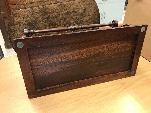 Two modern mahogany book troughs, - Image 5 of 20