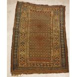 An Afshar rug, the central panel set wit