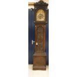 An 18th Century oak cased long case clock,