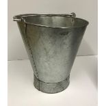 A modern steel pail, approx 39 cm exclud