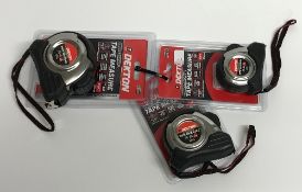 Three Dekton professional tape measures,