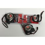 Three Dekton professional tape measures,