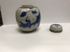 Two large Chinese blue and white decorat