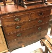 A 19th Century mahogany chest, the plain