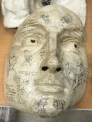 A late 20th Century papier-mache mask of