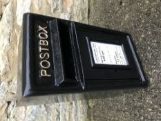 A modern reproduction metal black post b