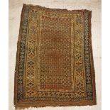 An Afshar rug, the central panel set wit