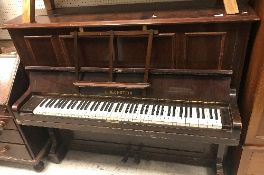 An early 20th Century rosewood cased upr