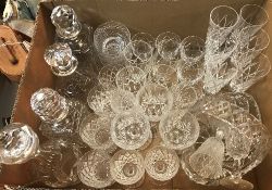 A quantity of various cut glass ware to