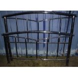 A modern chrome framed double bedstead 1