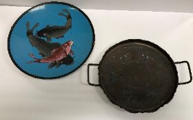 A circa 1900 Chinese cloisonne circular