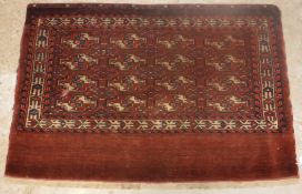 A Bokhara Juval rug, the main panel set