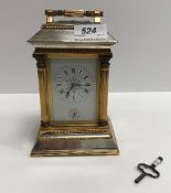 A mid-19th century carriage timepiece in