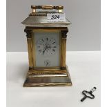 A mid-19th century carriage timepiece in