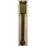 A modern oak cased stick barometer with
