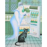 ARR BY AND AFTER BERYL COOK (1926-2008) Percy at the Fridge, colour lithograph, signed in pencil