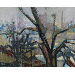 ARR DRUIE BOWETT (1924-1998) 'Industrial Landscape' Oil on canvas, signed and dated (19)59 to