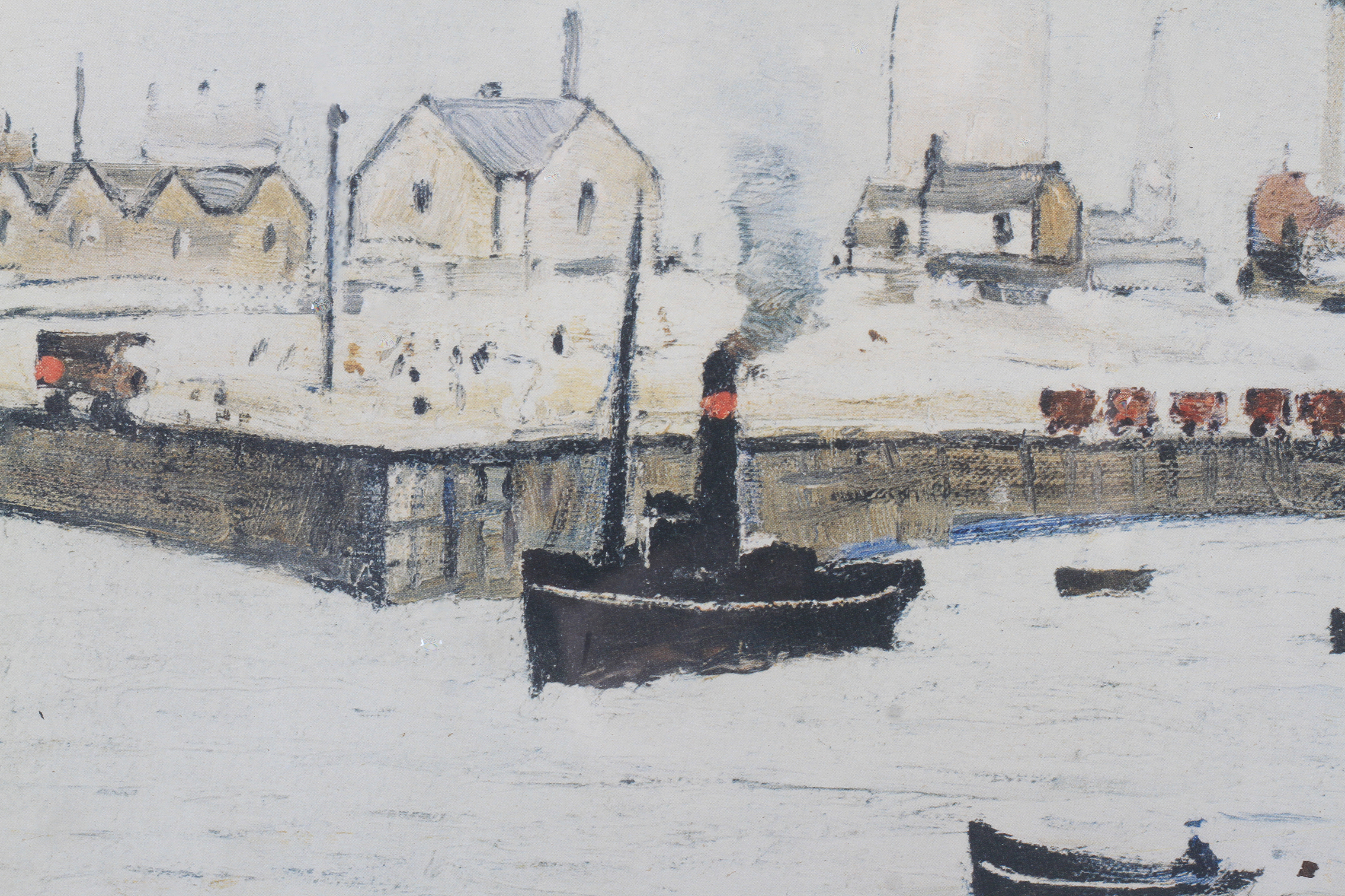 ARR BY AND AFTER LAURENCE STEPHEN LOWRY RBA RA (1887-1976) ' The Harbour' Off-set lithograph in - Image 2 of 4