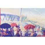 ARR AFTER HUBERT J WILLIAMS (1905-1989), Festival of Britain, Southbank with figures, colour