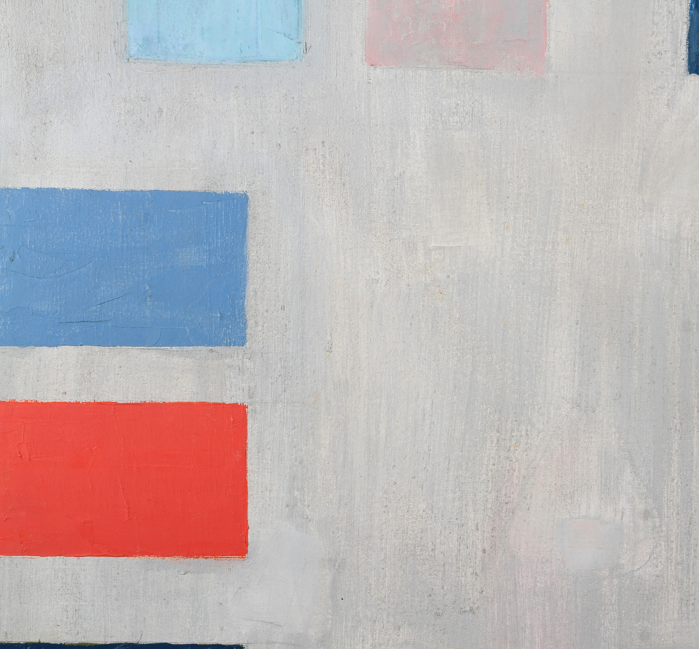 ARR DRUIE BOWETT (1924-1998) ' Accent Perimeter: Quiescence with Red' Oil on canvas, signed and - Image 2 of 3