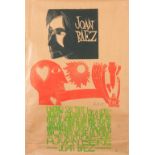 BY AND AFTER PAUL PETER PIECH (American 1920-1996) Joan Baez Non-Violent Soldier, linocut, three