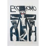 BY AND AFTER PAUL PETER PIECH (American 1920-1996) Ecce Homo, linocut, two colour print on white