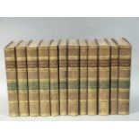 Dickens, Charles - Works. London, Chapman and Hall, no date (1880s). 12 vols, 4to, uniform half