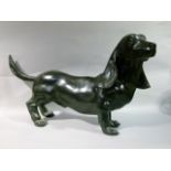 A plastic figure of a Daschund, 94cm long