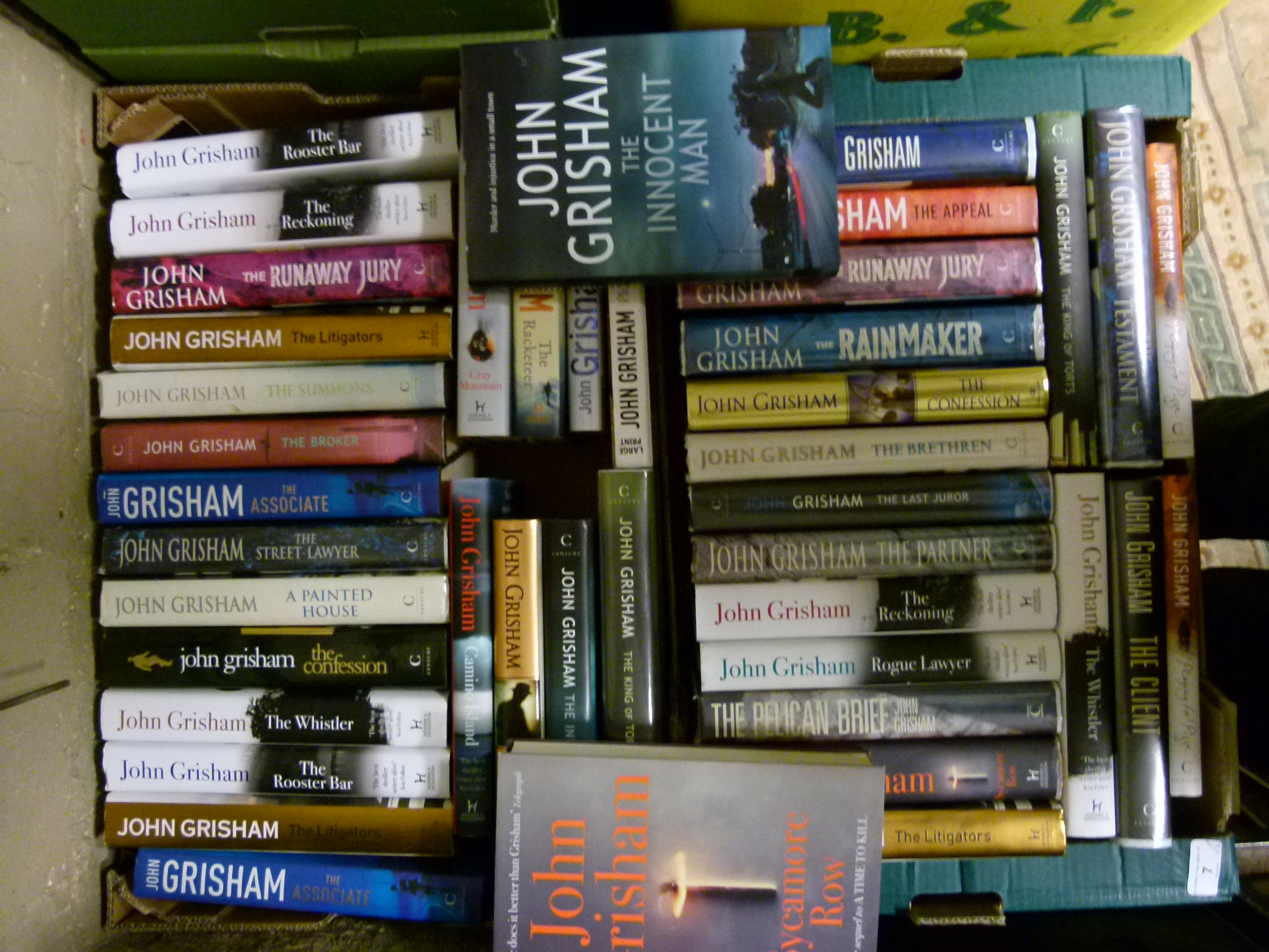 John Grisham, a collection of circa 43 hardback novels, several 1st editions, generally good to