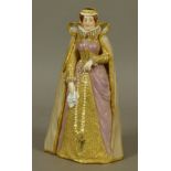 A ROYAL WORCESTER PORCELAIN FIGURE OF MARY QUEEN OF SCOTS, After Janet, modelled by Frederick