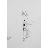 WILLIAM HEATH ROBINSON (1872-1944), Just In Time, vignette, pen and ink on artist board, artist's