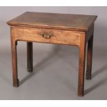 AN EARLY GEORGE III MAHOGANY ARCHITECT'S DESK, the moulded and hinged top with ratchet and patent