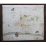 AN EARLY 19TH CENTURY MAP of Little Buckland Farm Estate, County of Kent, hand tinted, with