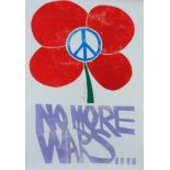 BY AND AFTER PAUL PETER PIECH (American, 1920-1996) No More Wars, linocut, four colour print on