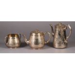 A MID VICTORIAN SILVER TEA AND COFFEE SERVICE London 1868, Goldsmith's Alliance, London, of
