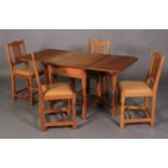 A COLIN ALMACK SUTTON-UNDER-WHITESTONECLIFFE 'BEAVERMAN' oak gateleg dining table having twin drop