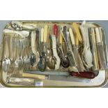A quantity of silver plated cutlery, etc