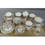 A quantity of Crown Staffordshire tea and coffee ware