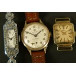 A Lyma lady's Cymaflex wristwatch in 9ct gold together with a Terral lady's wristwatch in a rolled