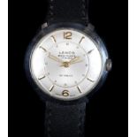 A Lanco gentleman's Disco Volante, stainless steel wristwatch c.1950, manual 17 jewel lever