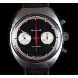 An Accurist gentleman's stainless steel chronograph wristwatch c.1975, manual jewel lever