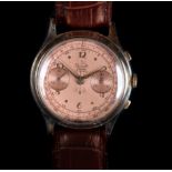 An Actua Geneve gentleman's gold plated chronograph wristwatch, c.1960, manual 17 jewel lever