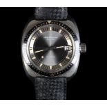 A Jules Jurgensen gentleman's stainless steel diver's wristwatch c.1970, automatic 17 jewel lever
