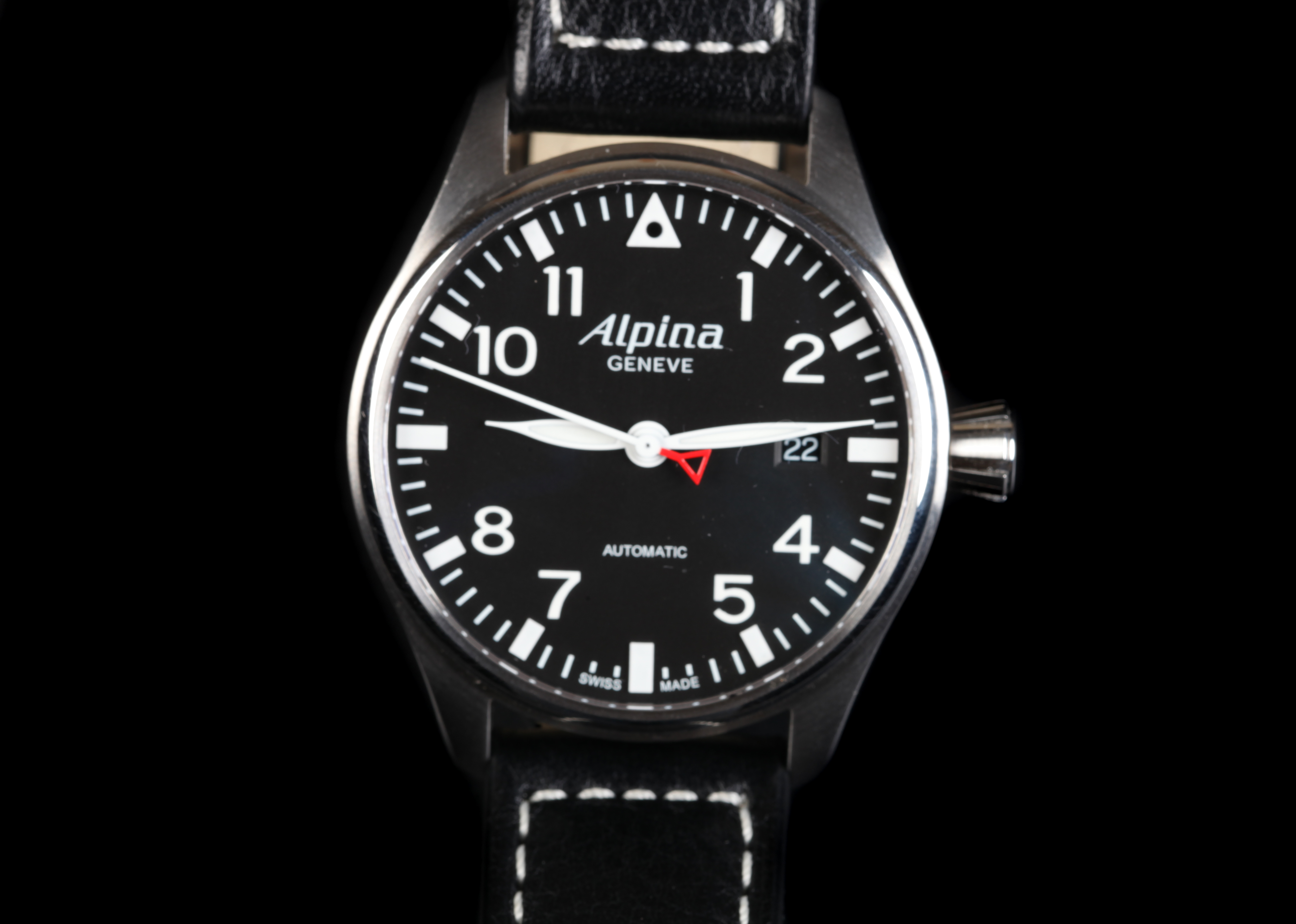 An Alpina gentleman's Startimer Pilot stainless steel wristwatch c.2017, automatic dual lever