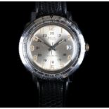 An Avia gentleman's stainless steel wristwatch, c.1965, manual 17 jewel lever movement, silvered