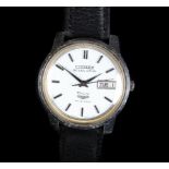 A Citizen gentleman's Seven Star Deluxe stainless steel wristwatch, c.1970, automatic 23 jewel lever