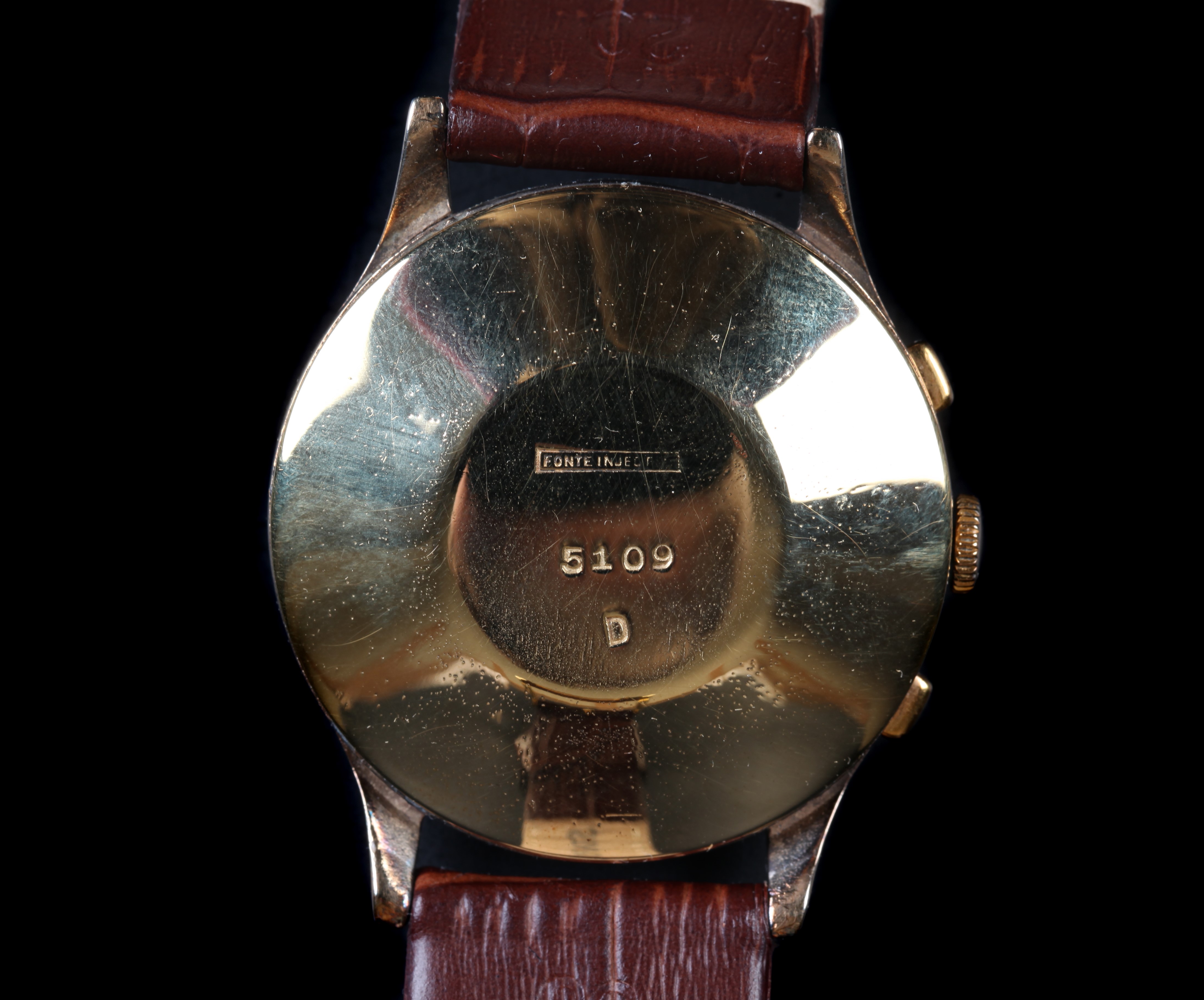 An Actua Geneve gentleman's gold plated chronograph wristwatch, c.1960, manual 17 jewel lever - Image 2 of 2