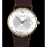 An Avia gentleman's Daytyme rolled gold wristwatch c.1965 automatic 30 jewel lever movement,