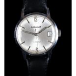 A Le Cheminant gentleman's stainless steel wristwatch c.1970 manual 17 jewel lever movement,