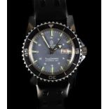 A Mortima gentleman's SuperDatomatic stainless steel divers wristwatch c.1965, manual 17 jewel lever